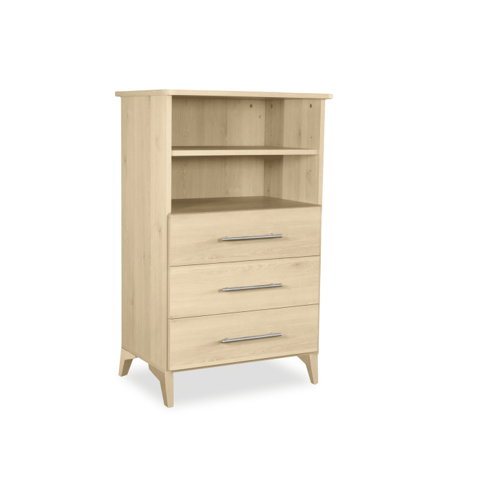 Commode bibliothèque DIANE 80 - 4 pieds bois